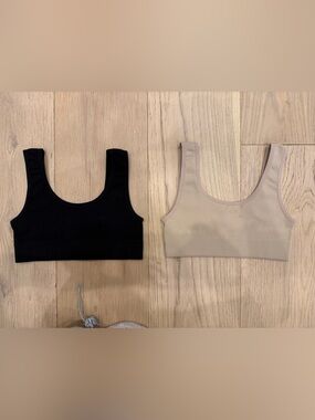 art class Seamless Crop bras - Black & Nude